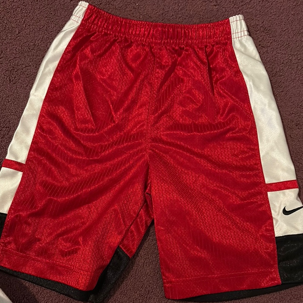Nike Red and White Performance Shorts